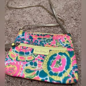 Lilly Pulitzer Pink and Gold Crossbody Bag